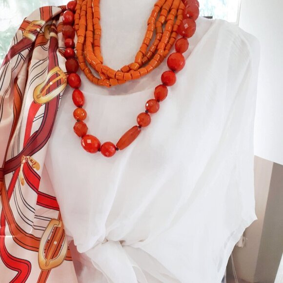 EUC Tendenze white silk t-shirt blouse, L - Picture 8 of 11